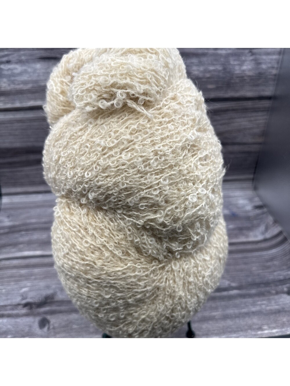 Vintage Fifi Curly Mohair Wool Nylon Yarn 1lb 3 Oz Undyed HTF Rare